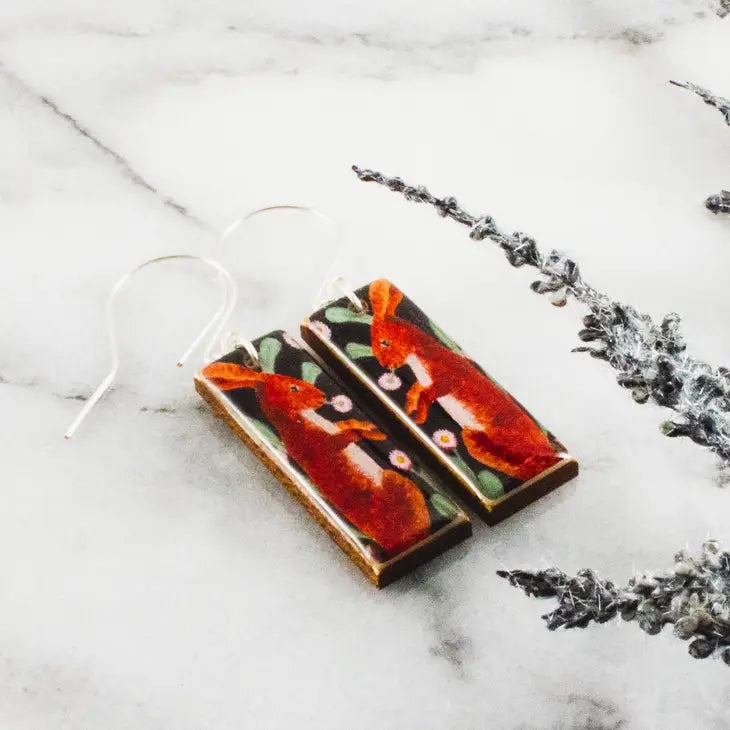 Wood + Resin Earrings