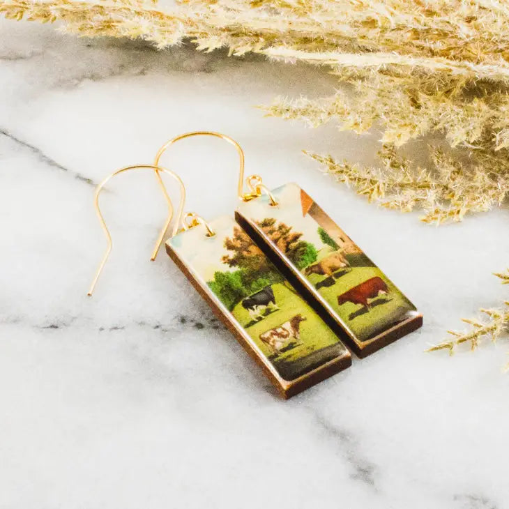 Wood + Resin Earrings