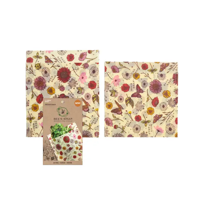 Bee's Wrap - Produce Bag 2 Pack - Meadow Magic Print