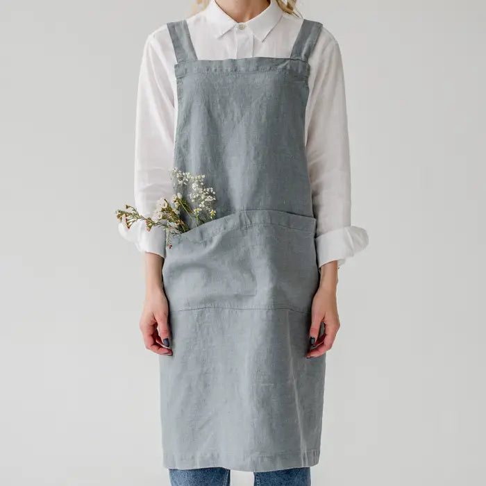 Linen Crossback Aprons