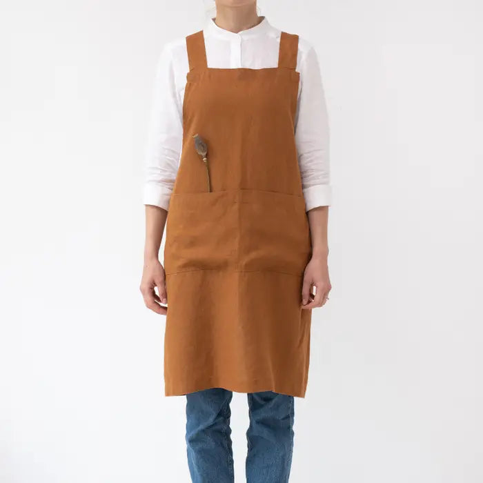 Linen Crossback Aprons