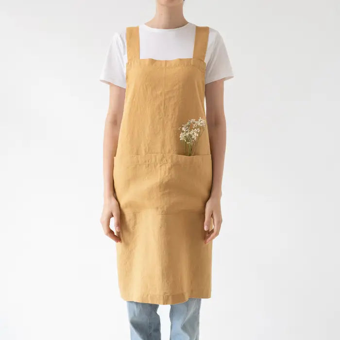 Linen Crossback Aprons