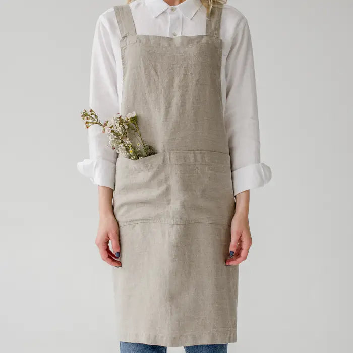 Linen Crossback Aprons