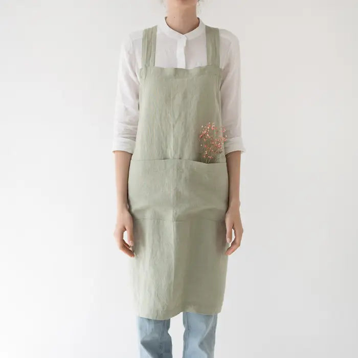 Linen Crossback Aprons